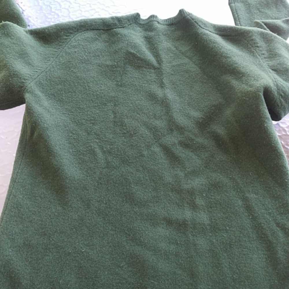 J.Crew Forest Green Lambswool V-neck Sweater - Picture 4 of 5